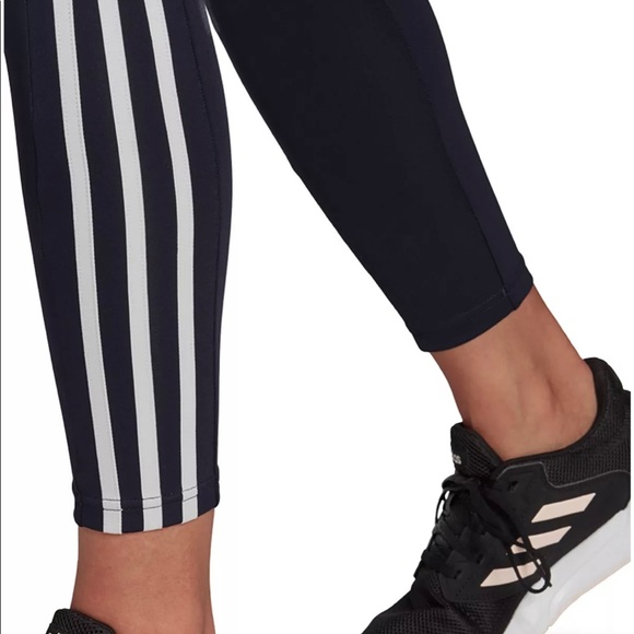 Adidas Three Stripe High-Waisted Leggings, Black - Medium - Picture 2 of 8